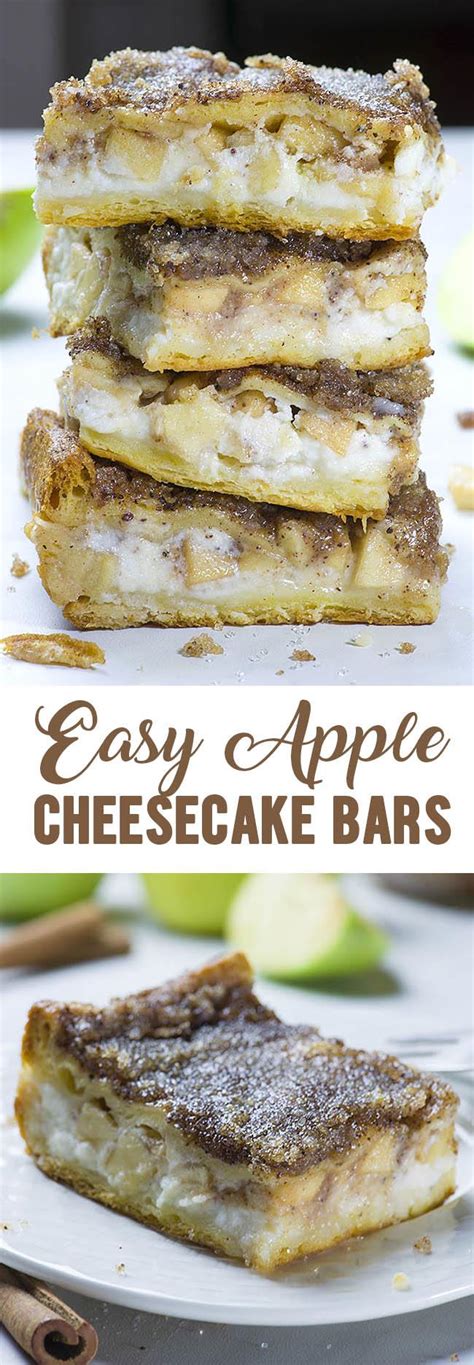 Easy Apple Cheesecake Bars Fall Apple Cheesecake Dessert Bar Recipe