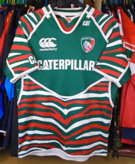 Leicester Tigers 2012 2013 Home Canterbury Rugby Shirt Jersey Large £19