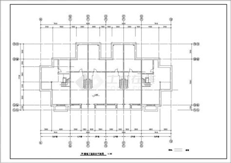 某地区联排式别墅建筑设计cad全套施工图别墅建筑土木在线