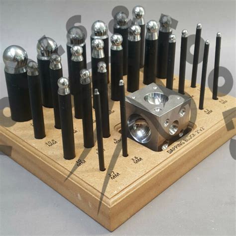 Complete Piece Metal Forming Dapping Doming Punch And Block Set Mm