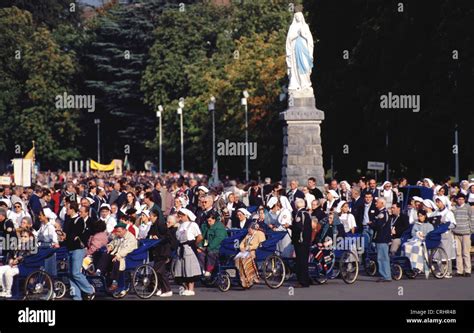 Lourdes, France, in the pilgrimage procession Stock Photo - Alamy