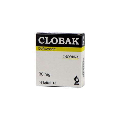 CLOBAK 30 MG 10 TABLETAS A DEFLAZACORT