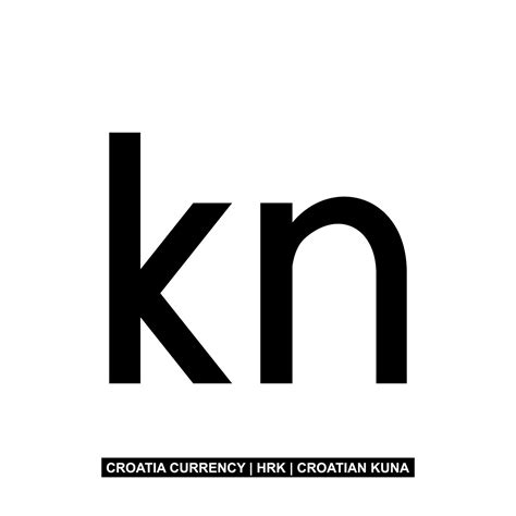 Croatia Currency Symbol, Croatian Kuna Icon, HRK Sign. Vector ...