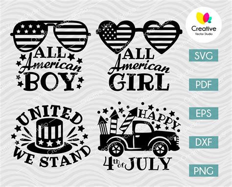 Th Of July Svg Bundle Creative Vector Studio