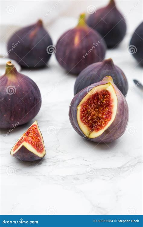 Figs On Marble Stock Photo Image Of Marble Slicing 60055264