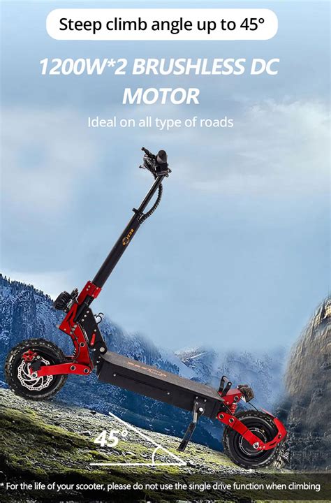 Bezior S Off Road Electric Scooter W Km H Tire Red