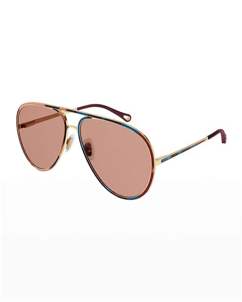 Dior Monogram Metal Aviator Sunglasses Neiman Marcus