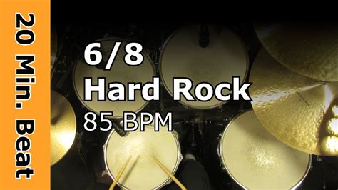 68 Hard Rock Drum Track 85 Bpm 20 Minute Beat Youtube