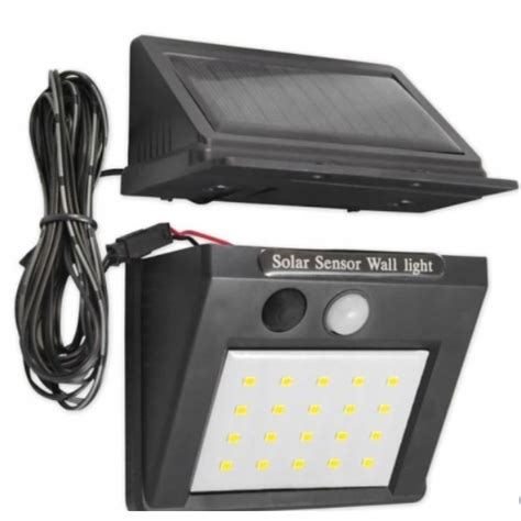 Set 3x Lampa LED Cu Incarcare Solara Senzor De Miscare Si Panou Extern