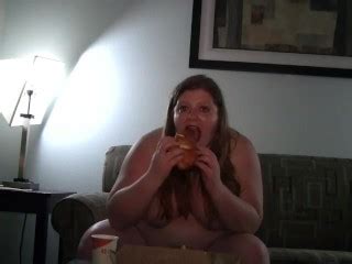 BBW Stuffing Fat Face With Pizza Bettie Brickhouse Pornhub