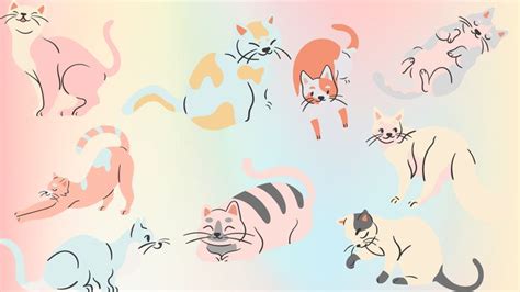 Pastel Cats Laptop Background | Cute desktop wallpaper, Kitten ...