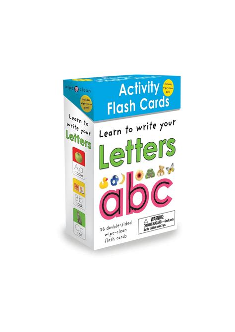 Wipe Clean Activity Flash Cards Letters