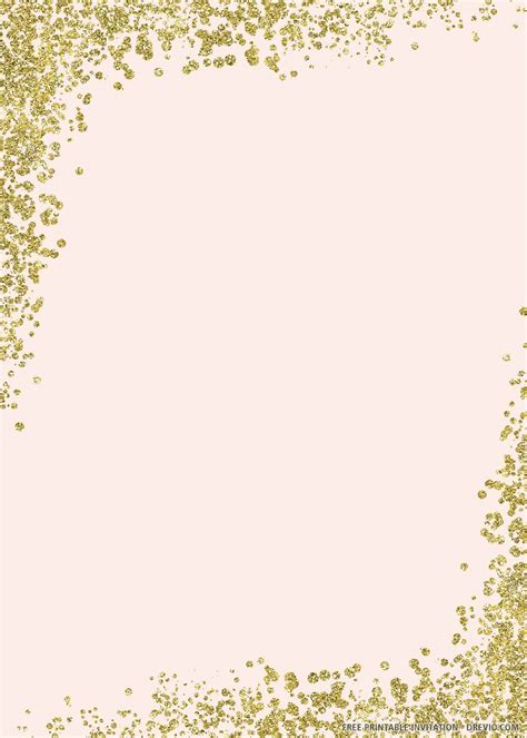 Pink And Gold Invitations Templates Free Printable Word Searches