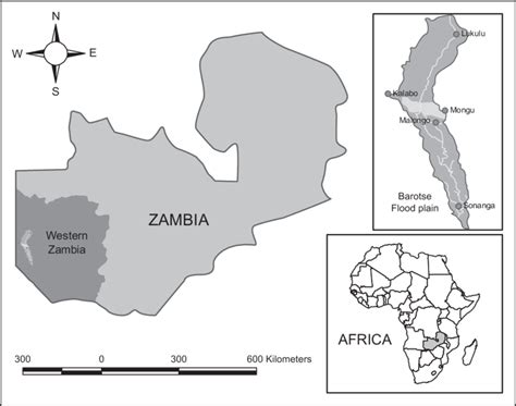 1 Map showing the Barotse Floodplain. | Download Scientific Diagram