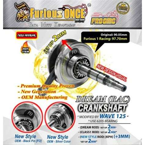 FURIOUS ONCE DREAM CLASS1 CRANKSHAFT W125 PNP CLASS 1 CLASS 1 ROD