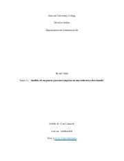 Tarea Analisis De Puesto Docx National University College