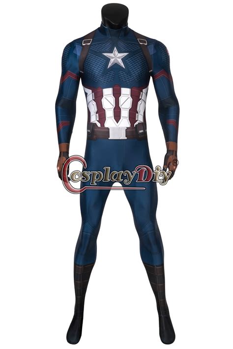 Cosplaydiy Avengers Endgame Captain America Costume Steven Rogers Cosplay Adult Halloween