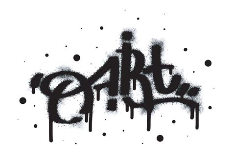 graffiti art word and symbol sprayed in black 34368213 Vector Art at ...