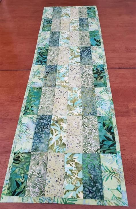 Pdf Pattern Modern Quilted Batik Table Runner Etsy Australia Batik