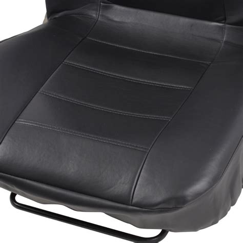 Black Synthetic Leather Premium Leatherette Front Seat Covers