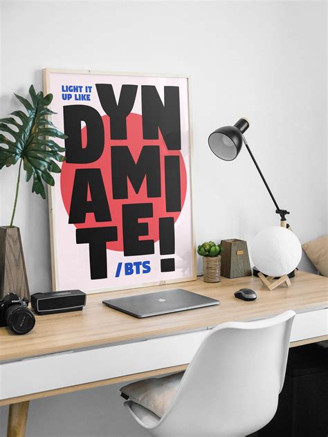 BTS Poster: Dynamite 방탄소년단 Art Print K-pop Digital Wall Art - Etsy