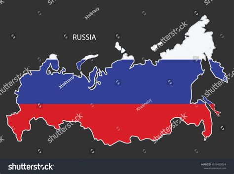 Sticker Outline Map Russia Flag Russia 스톡 벡터(로열티 프리) 1519460354 | Shutterstock