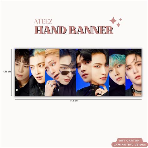 Jual Hand Banner Ateez Guerrilla Handbanner Harga 1 Pcs Laminasi