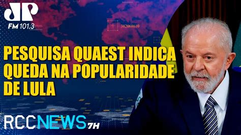 RCC News 7h 07 03 Desaprovação de Lula vai a 46 e diferença é a