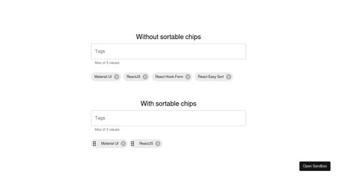 Mui Textfield Chip React Hook Form Codesandbox