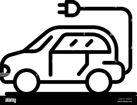 Electric Car Icon Outline Style Stock Vector Image And Art Alamy