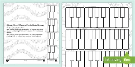 Blank Piano Chord Charts Hecho Por Educadores Twinkl