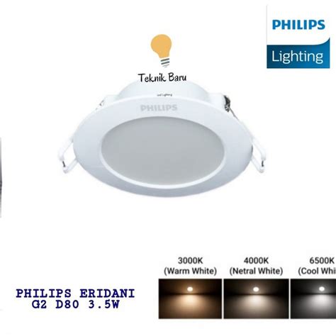 Jual Lampu Downlight Philips Dl190b 35 Watt Led Panel Eridani G2 Ganti 59260 3watt Bulat 3w