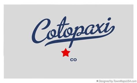 Map of Cotopaxi, CO, Colorado