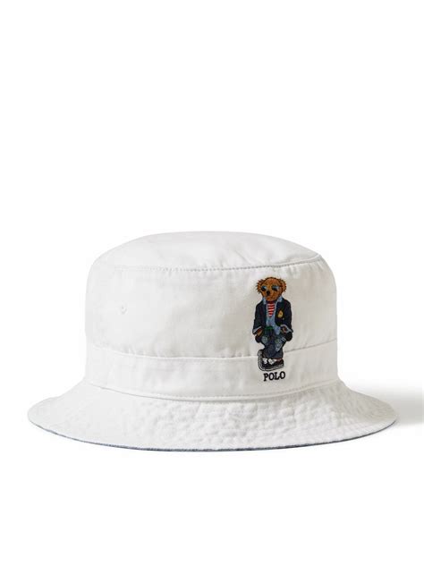 Polo Ralph Lauren Loft Embroidered Cotton Twill Bucket Hat White