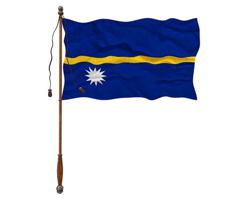 Premium Photo National Flag Of Nauru Background With Flag Of Nauru