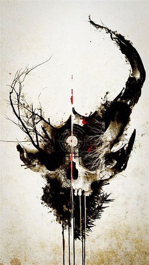 Demon Hunter, demon hunter, skull, devil, dark, music, HD phone ...