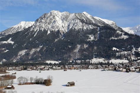 Premium Photo | Oberstdorf mountains Alps with snow in winter