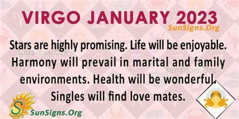 Virgo January Monthly Horoscope Predictions Sunsigns Org