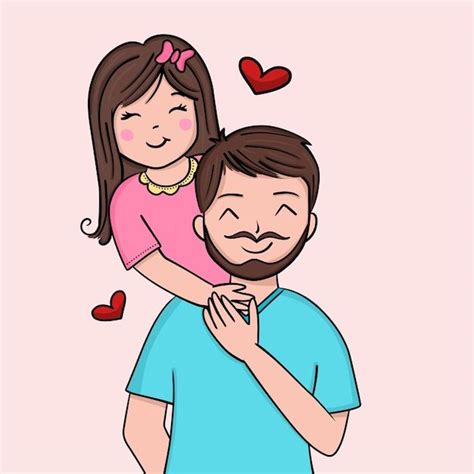 Dibujo De Padre E Hija Premium Vector Freepik Vector Dia Padre