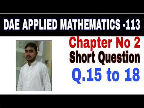 Dae Math St Year Applied Mathematics Chapter Short