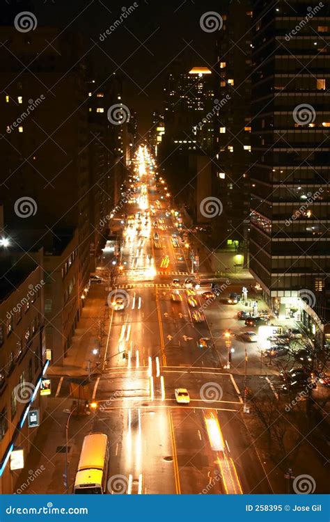 New York Street At Night Royalty Free Stock Photo - Image: 258395