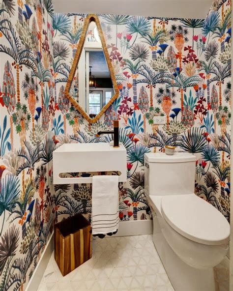 33 Trendy Bathroom Wallpaper Ideas To Elevate Your Space Bored Panda