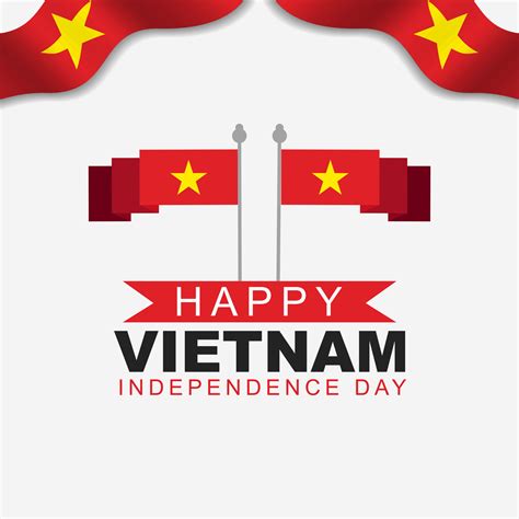 Happy Vietnam Independence Day September 2th Celebration Vector Design