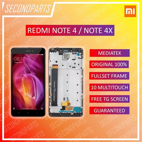 Jual LCD FULLSET FRAME XIAOMI REDMI NOTE 4 NOTE 4X TIPE MEDIATEK