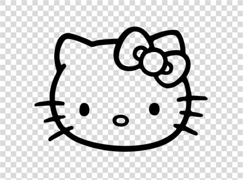 Hello Kitty Vector Graphics Black And White Image Drawing, Hello Kitty ...