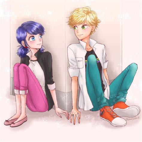 High Quality Fanart Miraculous Ladybug Adrienette - Anime WP List