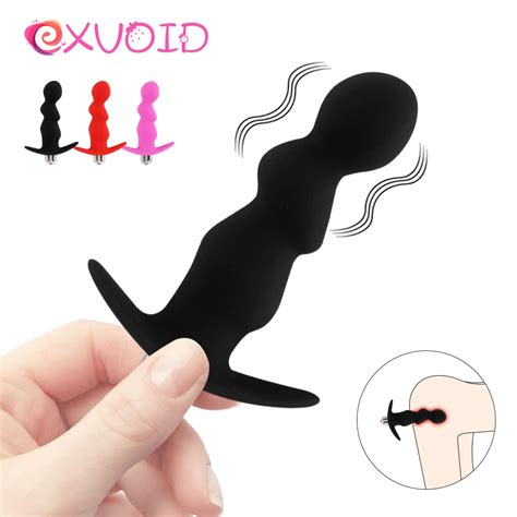 EXVOID Plug Anal En Silicone Pour Femme Gode Masseur De Prostate Perles