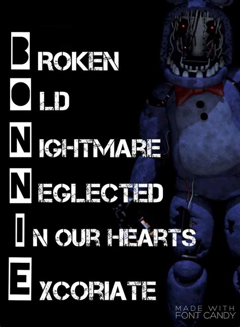 Bonnie Acrostic Poem Fnaf Fnaf Fnaf Memes Fnaf Characters