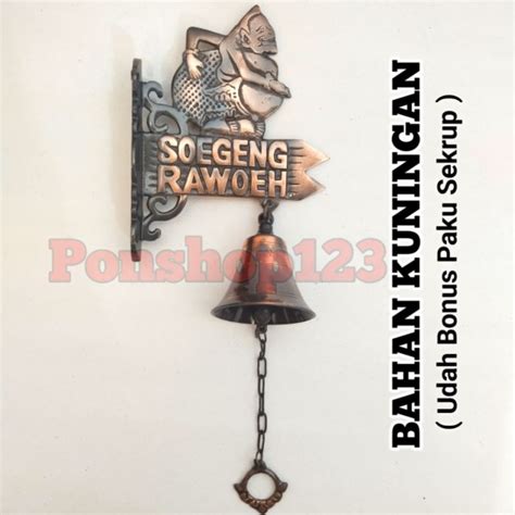 Jual Bel Wayang Semar Soegeng Rawoeh Lonceng Kuningan Bel Pintu Pagar