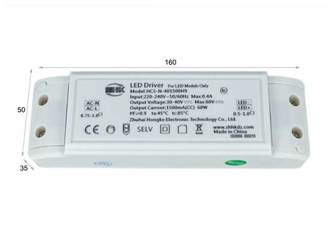 Pilote LED CC 1500MA 30V 60VDC 60W Alimentation Constante Pour Le